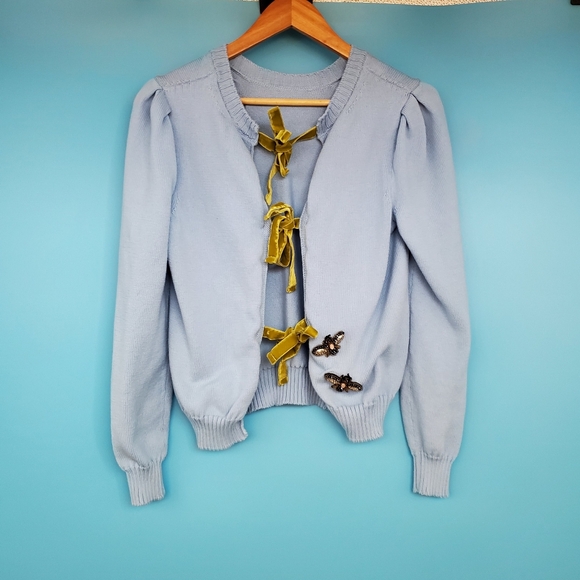 Le Lion Sweaters - Le Lion Cardigan Size Medium Tie Front